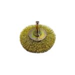 JOSCO BRUSH WHEEL CR HS 80X15 6.35MM SPINDLE 0.25MM BRASS