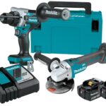 MAKITA 18V LXT BL KIT HP486 DRILL + GA504 GRINDER 5AH