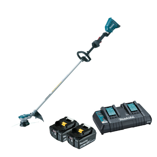 DUR366LPT2-1 MAKITA 18VX2 (36V) BRUSHLESS ADT LOOP HANDLE GRASS TRIMMER 5AH KIT - Image 1