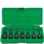 TOPTUL SOCKET SET 1/2dr IMPACT HEX BIT 4-14mm 7pc