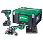 HIKOKI 18V BRUSHLESS IMPACT DRILL & ANGLE GRINDER COMBO KIT 2 X BSL1840M 1 X U