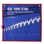 KING TONY 11PC R/OE WRENCH SET TET POUCH 8-24mm