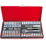 KINGTONY DEEP + STD SOCKET SET MET/IMP 1/4DR