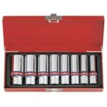 KING TONY 8PC 3/8DR DEEP SOCKET SET 3/8-13/16
