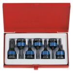 KING TONY 1/2DR IMPACT TORX BIT 7PC SKT SET T25-T60