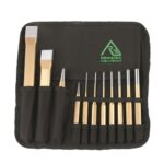 RENNSTEIG CHISEL, PIN & CENTRE PUNCH TOOL ROLL - 11 PIECE