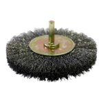 JOSCO BRUSH WHEEL CR HS 100X15 6MM SPINDLE 0.25MM BRASS