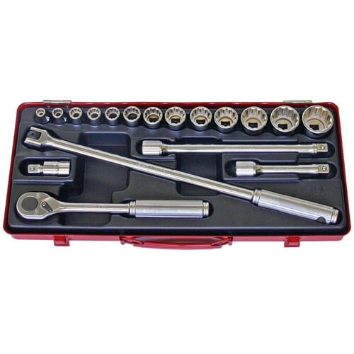 4289M Koken Socket Set 12pt 18pc 1/2"Dr 8-32mm - Image 1