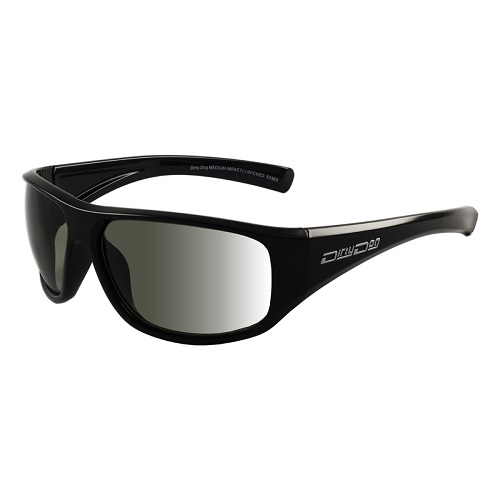 53363-1 DIRTY DOG SAFETY Wicked Matt Black Green Polarised - Image 1