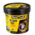 FLEXOVIT 125 X 1.0MM STEEL & STAINLESS CUT OFF DISC - MEGA INOX - 100 PIECE TUB
