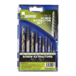 BORDO SCREW EXTRACTOR SET 10PCE WITH L/H DRILLS