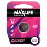 MAXLIFE CR2025 LITHIUM 12.33.1 CELL SINGLE