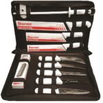 STARRETT 11PC BUTCHERS KNIFE SET WHITE HANDLES
