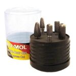 BLU-MOL 5PC BURR SET 1/4 SHANK