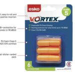 ESKO VORTEX EARPLUGS FOAM UNCORDED, BLISTER PACK OF 6 PAIRS