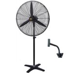 PEDESTAL FAN, 30" OSCILLATING WITH WALL BRACKET
