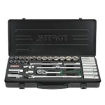 TOPTUL SOCKET SET 3/8"DR STD & DEEP METRIC 35PC 6-24MM