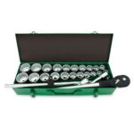 TOPTUL 3/4" Dr SOCKET SET 26pce 7/8"-2" AF/ 22-50mm