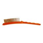 JOSCO BRASS BRUSH HAND 4 ROW PLASTIC LONG HANDLE