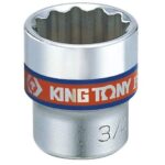KING TONY 3/8DR 1/4IN 12PT SOCKET