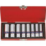 KING TONY 8PC 3/8DR DEEP SOCKET SET 10-19MM