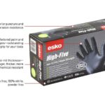 ESKO HIGH FIVE BLACK NITRILE DISPOSABLE GOLVES XL