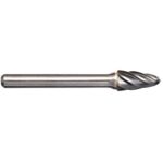 Alpha 1/4" Tree Radius Nose Carbide Burr Aluminium Cut - 1/4" Shank