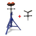 Xcel-Arc Pipe Stand with Roller Head & V Head Attachment
