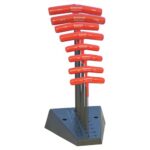 BONDHUS T-HANDLE HEX KEY SET MET. IN STAND