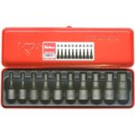 KOKEN 1/2DR INHEX SOCKET SET IMP 3/16 -3/4" Incl Case