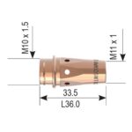 M55W Tip Adaptor L= 33.5mm 4.5mm Recess >200A