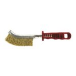 JOSCO BRUSH HAND CR STEEL RED PLASTIC HANDLE