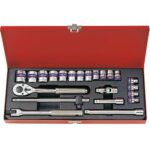 KING TONY 22PC 3/8DR SOCKET SET 6-22MM