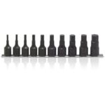 KOKEN HEX SET ON RAIL 10PCE 1/2DR 3/16-3/4
