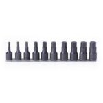 KOKEN INHEX SET ON RAIL 10PCE 1/2DR 4-19MM