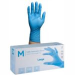 NITRILE LONG CUFF GLOVES POWDER FREE, BLUE, M, 300MM CUFF, 6.0G