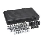 GEARWRENCH 36Pc 1/4, 3/8 and 1/2 in. Drive Standard Hex, E-Torx and Torx Bit SAE/Metric Socket Set
