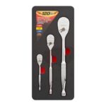 GEARWRENCH 3Pc 1/4, 3/8 and 1/2 in. Drive 120XP Teardrop Ratchet Set in EVA Tray - Image 2