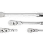 GEARWRENCH 4Pc 1/4in. 3/8in. and 1/2in. Drive 120XP Flex Head Teardrop Ratchet Set