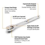 GEARWRENCH 1/2in. Drive 120XP Teardrop Ratchet - Image 2