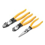 GEARWRENCH 3 Piece Pitbull Dipped Handle Electrician's Plier Set