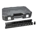 GEARWRENCH Socket Set 1/2inc Drive Impact Std. and Deep 6pt BlowMold Case MET 39Pc