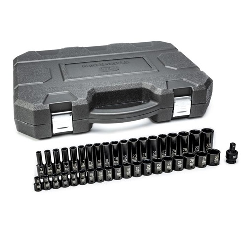 84948N GEARWRENCH Socket Set 1/2inc Drive Impact Std. and Deep 6pt BlowMold Case MET 39Pc - Image 1