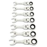 GEARWRENCH 7Pc 90-Tooth 12 Point SAE Stubby Flex Ratcheting Combination Wrench Set