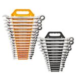 GEARWRENCH 16Pc Metric and 13Pc SAE Combo Ratcheting Wrench Twin Pack
