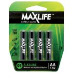 MAXLIFE AA ALKALINE 4 PACK