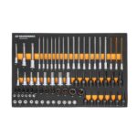 GEARWRENCH 74Pc 1/4, 3/8 and 1/2 in. Drive Metric Bit Socket Set in EVA Tray