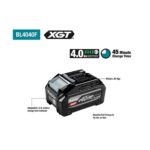 Makita 2pc kit40Vmax XGT Brushless Impact Wrench and Angle Grinder Combo (4.0Ah) Kit - Image 2