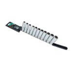 TOPTUL Toptul Socket Set Deep 1/2"Dr on Rail 11pc 10-22mm