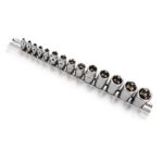 TOPTUL E SOCKETS ON A RAIL